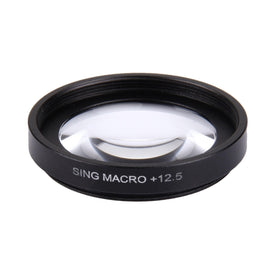JUNESTAR Proffesional 37mm 12.5X Macro Lens Filter + Lens Protective Cap for GoPro & Xiaomi Xiaoyi Yi Sport Action Camera, 12.5X Macro Lens