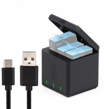 Load image into Gallery viewer, RUIGPRO USB Triple Batteries Housing Charger Box with Cable &amp; Indicator Light for GoPro HERO9 Black / HERO10 Black