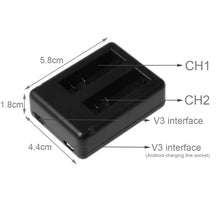 Load image into Gallery viewer, BC-AZ16 Digital Camera USB Dual Batteries Charger for Xiaomi Xiaoyi II 4K, For Xiaomi Xiaoyi II 4K