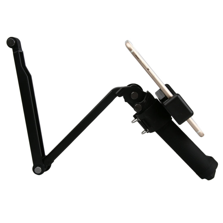 Mobile Phone Clip Holder for GoPro & SJCAM & Xiaoyi Handheld Selfie Monopod, Dig Clip Port Diameter: 2.6cm-3cm
