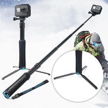 Load image into Gallery viewer, Portable Foldable Tripod Holder Selfie Monopod Stick for GoPro, Insta360, DJI and Other Action Cameras, Length: 23.5-81cm, RUIGPRO