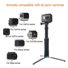 Load image into Gallery viewer, Portable Foldable Tripod Holder Selfie Monopod Stick for GoPro, Insta360, DJI and Other Action Cameras, Length: 23.5-81cm, RUIGPRO