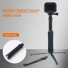 Load image into Gallery viewer, Portable Foldable Tripod Holder Selfie Monopod Stick for GoPro, Insta360, DJI and Other Action Cameras, Length: 23.5-81cm, RUIGPRO