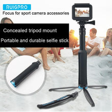 Load image into Gallery viewer, Portable Foldable Tripod Holder Selfie Monopod Stick for GoPro, Insta360, DJI and Other Action Cameras, Length: 23.5-81cm, RUIGPRO