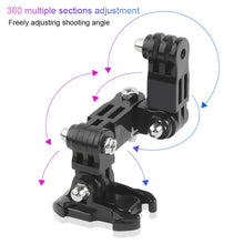 Load image into Gallery viewer, Cycling Helmet Adhesive Multi-Joint Arm Fixed Mount Set with J-Hook Buckle Mount &amp; Adapter &amp; Screw for GoPro, Insta360, DJI and Other Action Cameras, Cycling Helmet Kit with Adapter