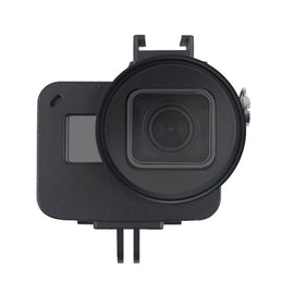 Housing Shell CNC Aluminum Alloy Protective Cage with Insurance Frame & 52mm UV Lens for GoPro HERO7 Black /6 /5, 52mm UV Black, 52mm UV Blue, 52mm UV Red