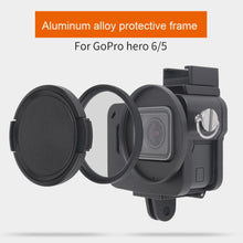 Load image into Gallery viewer, Housing Shell CNC Aluminum Alloy Protective Cage with Insurance Frame &amp; 52mm UV Lens for GoPro HERO7 Black /6 /5, 52mm UV Black, 52mm UV Blue, 52mm UV Red