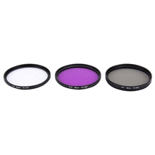 Load image into Gallery viewer, JUNESTAR 3 in 1 Proffesional 58mm Lens Filter(CPL + UV + FLD / Purple) for GoPro &amp; Xiaomi Xiaoyi Yi Sport Action Camera, 3 in 1