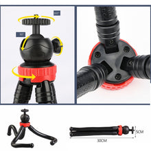 Load image into Gallery viewer, MZ305 Mini Octopus Flexible Tripod Holder with Ball Head for SLR Cameras, DJI / Insta360 / GoPro and Other Action Camera, Size:30cmx5cm, MZ305