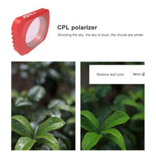 Load image into Gallery viewer, JSR 5 in 1 CR Super Wide Angle Lens 12.5X Macro Lens + CPL Lens + Star + ND16 Lens Filter Set for DJI OSMO Pocket, Macro Lens+CPL+ Star+ND16+CR