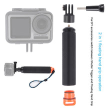 Load image into Gallery viewer, Shutter Trigger + Floating Hand Grip Diving Buoyancy Stick with Adjustable Anti-lost Strap &amp; Screw &amp; Wrench for DJI Osmo Action, Shutter Trigger+Hand Grip