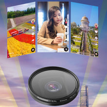 Load image into Gallery viewer, RUIGPRO for GoPro HERO 7/6 /5 Professional 52mm ND4 Lens Filter with Filter Adapter Ring &amp; Lens Cap, ND4 Lens