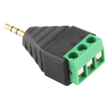 Load image into Gallery viewer, 2.5mm Male Plug 3 Pole 3 Pin Terminal Block Stereo Audio Connector, 2.5mm Male (2 Pin)