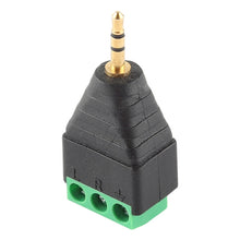 Load image into Gallery viewer, 2.5mm Male Plug 3 Pole 3 Pin Terminal Block Stereo Audio Connector, 2.5mm Male (2 Pin)