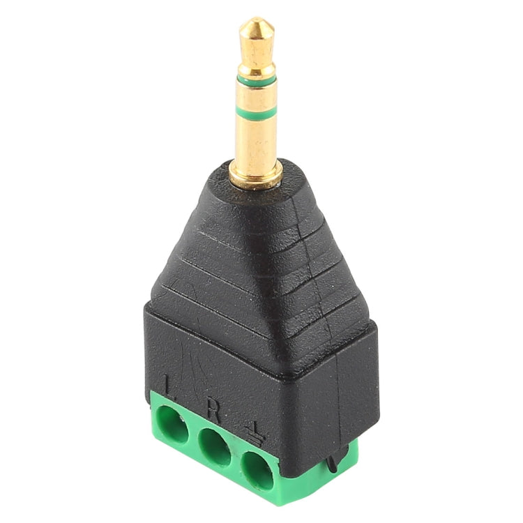 3.5mm Male Plug 3 Pole 3 Pin Terminal Block Stereo Audio Connector, 3.5mm Male (3 Pin)