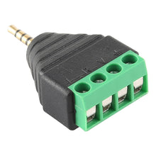 Load image into Gallery viewer, 2.5mm Male Plug 4 Pole 4 Pin Terminal Block Stereo Audio Connector, 2.5mm Male (4 Pin)