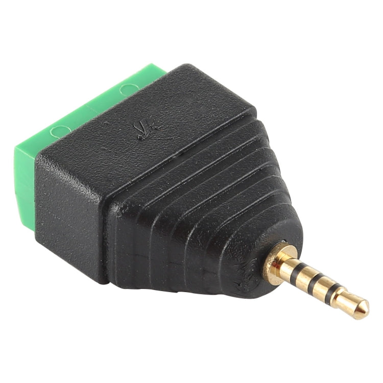 2.5mm Male Plug 4 Pole 4 Pin Terminal Block Stereo Audio Connector, 2.5mm Male (4 Pin)