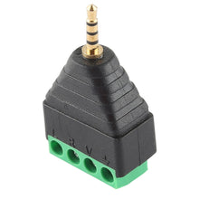 Load image into Gallery viewer, 2.5mm Male Plug 4 Pole 4 Pin Terminal Block Stereo Audio Connector, 2.5mm Male (4 Pin)