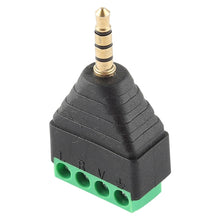 Load image into Gallery viewer, 3.5mm Male Plug 4 Pole 4 Pin Terminal Block Stereo Audio Connector, 3.5mm Male (4 Pin)