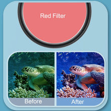 Load image into Gallery viewer, RUIGPRO for GoPro HERO8 58mm 16X Macro Lens + Red/Purple Diving Lens  Filter + Dive Housing Waterproof Case Kits with Filter Adapter Ring &amp; Lens Cap