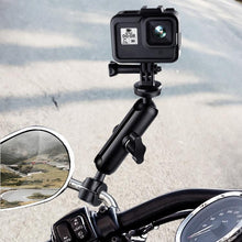 Load image into Gallery viewer, 9cm Connecting Rod 20mm Ball Head Motorcycle Rearview Mirror Fixed Mount Holder with Tripod Adapter &amp; Screw for GoPro, Insta360, DJI and Other Action Cameras, 9cm Connecting Rod Holder