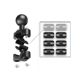 25mm Ball Head Motorcycle Rearview Mirror Fixed Mount Holder with 4 Styles Gaskets for GoPro, Insta360, DJI and Other Action Cameras, 25mm Ball Head with 4 Styles Gaskets