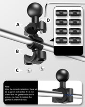 Load image into Gallery viewer, 25mm Ball Head Motorcycle Rearview Mirror Fixed Mount Holder with 4 Styles Gaskets for GoPro, Insta360, DJI and Other Action Cameras, 25mm Ball Head with 4 Styles Gaskets