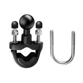 25mm Ball Head Motorcycle Rearview Mirror Fixed Mount Holder with 2 types of U-bolts for GoPro, Insta360, DJI and Other Action Cameras, 25mm Ball Head with 2 types U-bolts