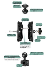 Load image into Gallery viewer, 25mm Ball Head Motorcycle Rearview Mirror Screw Hole Fixed Mount Holder for GoPro, Insta360, DJI and Other Action Cameras, 25mm Ball Head 1cm Screw Hole