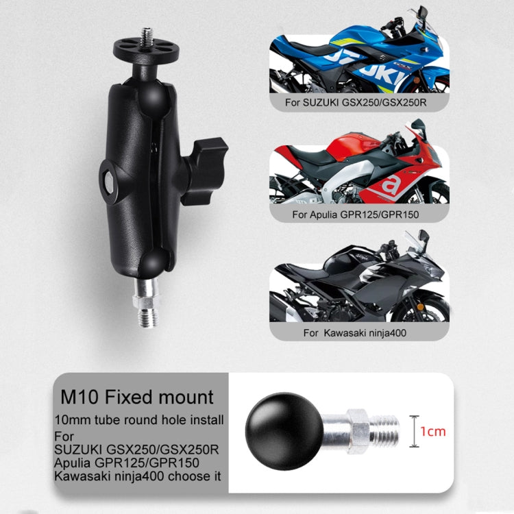 25mm Ball Head Motorcycle Rearview Mirror Screw Hole Fixed Mount Holder for GoPro, Insta360, DJI and Other Action Cameras, 25mm Ball Head 1cm Screw Hole