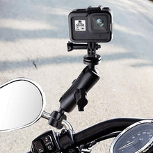 Load image into Gallery viewer, 1/4 inch Screw 25mm Ball Head Motorcycle Fixed Mount Holder with Tripod Adapter &amp; Screw for GoPro, Insta360, DJI and Other Action Cameras, 1/4 inch Screw 25mm Ball Head