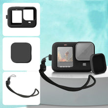 Load image into Gallery viewer, For GoPro HERO10 Black / HERO9 Black Silicone Protective Case Cover with Wrist Strap &amp; Lens Cover, For GoPro HERO10 Black