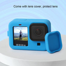 Load image into Gallery viewer, For GoPro HERO10 Black / HERO9 Black Silicone Protective Case Cover with Wrist Strap &amp; Lens Cover, For GoPro HERO10 Black
