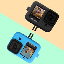 Load image into Gallery viewer, For GoPro HERO10 Black / HERO9 Black Silicone Protective Case Cover with Wrist Strap &amp; Lens Cover, For GoPro HERO10 Black