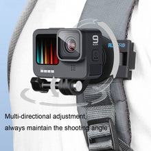 Load image into Gallery viewer, RUIGPRO 360 Degree Rotating Quick Release Strap Mount Shoulder Backpack Mount for GoPro, Insta360, DJI and Other Action Cameras