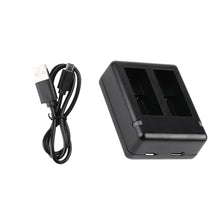 Load image into Gallery viewer, USB Dual Batteries Charger with Cable &amp; Indicator Light for GoPro HERO9 Black / HERO10 Black / HERO11 Black / HERO12 Black, For GoPro HERO9 Black