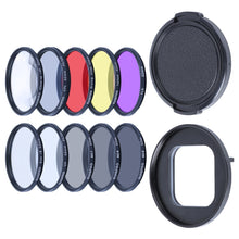 Load image into Gallery viewer, RUIGPRO for GoPro HERO10 Black / HERO9 Black Professional 52mm 52mm 10 in 1 UV+ND2+ND4+ND8+Star 8+ +CPL+Yellow/Red/Purple+10X Close-up Lens Filter with Filter Adapter Ring &amp; Lens Cap