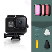 Load image into Gallery viewer, For GoPro HERO8 Black 45m Waterproof Housing Protective Case with Buckle Basic Mount &amp; Screw &amp; (Purple, Red, Pink) Filters &amp; Floating Bobber Grip &amp; Strap &amp; Anti-Fog Inserts, Transparent HERO8 Case+Filters