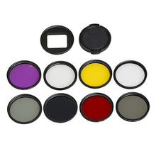 Load image into Gallery viewer, For GoPro HERO5 Sport Action Camera Proffesional 52mm Lens Filter(CPL + UV + ND8 + ND2 + Star 8 + Red + Yellow + FLD / Purple) &amp; Waterproof Housing Case Adapter Ring, 10 in 1