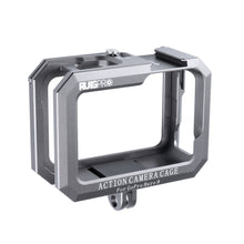 Load image into Gallery viewer, RUIGPRO for GoPro HERO10 Black / HERO9 Black Metal Border Frame Mount Protective Cage with Dual Cold Shoes Base, Silver Grey