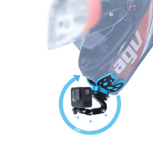 Load image into Gallery viewer, Butterfly Helmet Mount Adapter with 3-Way Pivot Arm &amp; J-Hook Buckle &amp; Long Screw for GoPro, Insta360, DJI and Other Action Cameras, Butterfly Helmet Mount with Pivot Arm &amp; J-Hook Buckle