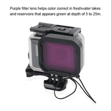 Load image into Gallery viewer, 45m Waterproof Housing Protective Case + Touch Screen Back Cover for GoPro NEW HERO /HERO6 /5, with Buckle Basic Mount &amp; Screw &amp; (Purple, Red, Pink) Filters, No Need to Remove Lens, Touch Screen + Filters (Transparent), Touch Screen + Filters (Black)