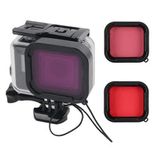 Load image into Gallery viewer, 45m Waterproof Housing Protective Case + Touch Screen Back Cover for GoPro NEW HERO /HERO6 /5, with Buckle Basic Mount &amp; Screw &amp; (Purple, Red, Pink) Filters, No Need to Remove Lens, Touch Screen + Filters (Transparent), Touch Screen + Filters (Black)