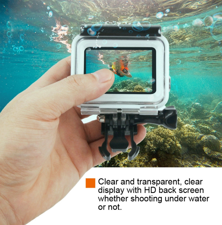 45m Waterproof Housing Protective Case + Touch Screen Back Cover for GoPro NEW HERO /HERO6 /5, with Buckle Basic Mount & Screw & (Purple, Red, Pink) Filters, No Need to Remove Lens, Touch Screen + Filters (Transparent), Touch Screen + Filters (Black)