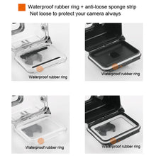 Load image into Gallery viewer, 45m Waterproof Housing Protective Case + Touch Screen Back Cover for GoPro NEW HERO /HERO6 /5, with Buckle Basic Mount &amp; Screw &amp; (Purple, Red, Pink) Filters, No Need to Remove Lens, Touch Screen + Filters (Transparent), Touch Screen + Filters (Black)