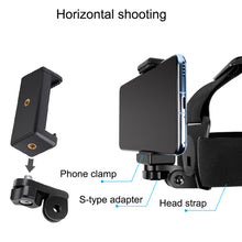 Load image into Gallery viewer, Elastic Mount Belt Adjustable Head Strap with Phone Clamp &amp; Screw &amp; S-type Adapter for GoPro HERO10 Black / HERO9 Black /8 /7 /6 /5, Xiaoyi and Other Action Cameras, Smarphones