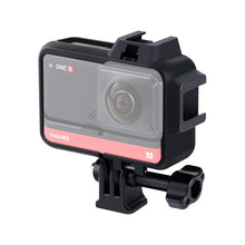 Load image into Gallery viewer, Plastic Frame Mount Protective Case Cage with Tripod Base Adapter &amp; Long Screw &amp; Cold Shoe Base for Insta360 One R, Cold Shoe Frame