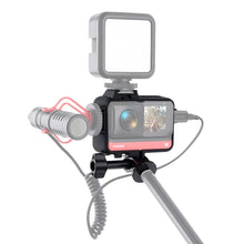 Load image into Gallery viewer, Plastic Frame Mount Protective Case Cage with Tripod Base Adapter &amp; Long Screw &amp; Cold Shoe Base for Insta360 One R, Cold Shoe Frame