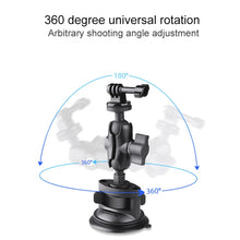 Load image into Gallery viewer, Triangle Suction Cup Mount Holder with Tripod Adapter &amp; Steel Tether &amp; Safety Buckle, Triangle Suction Cup