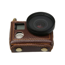 Load image into Gallery viewer, For GoPro HERO4 Litchi Texture Genuine Leather Protective Case with Sling, Litchi Texture (Brown), Litchi Texture (Black)